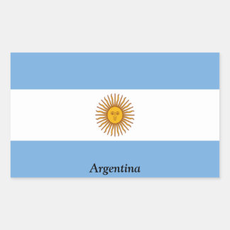 Sticker Rectangulaire Drapeau de l'Argentine
