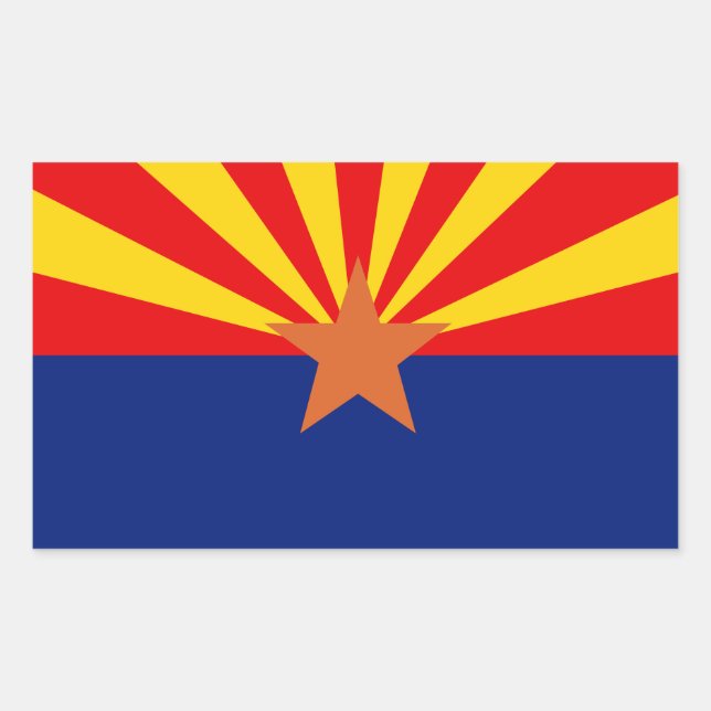 Sticker Rectangulaire Drapeau de l'Arizona (Devant)