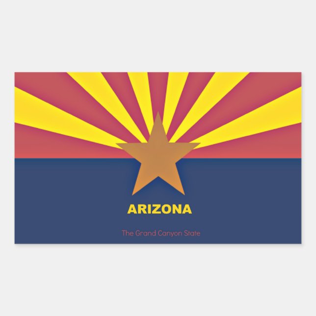Sticker Rectangulaire Drapeau de l'Arizona (Devant)