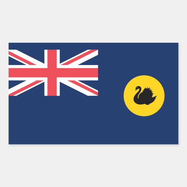 Sticker Rectangulaire Drapeau de l'Australie occidentale (Devant)