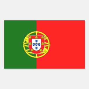 Sticker Rectangulaire Drapeau de l'autocollant du Portugal