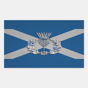 Sticker Rectangulaire Drapeau de l'Ecosse d'impression de fibre de