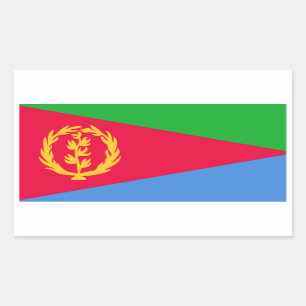 Sticker Rectangulaire Drapeau de l'Érythrée