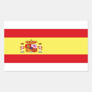 Sticker Rectangulaire Drapeau de l'Espagne