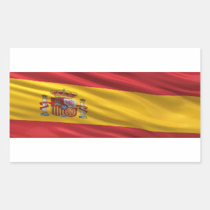 Sticker Rectangulaire Drapeau de l'Espagne