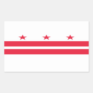 Sticker Rectangulaire Drapeau de l'État de Washington DC