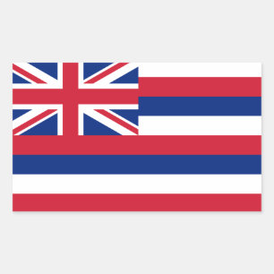 Sticker Rectangulaire Drapeau de l'État d'Hawaii