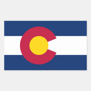 Sticker Rectangulaire Drapeau de l'État du Colorado