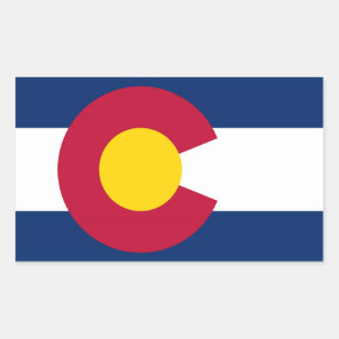 Sticker Rectangulaire Drapeau de l'État du Colorado