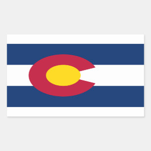 Sticker Rectangulaire Drapeau de l'État du Colorado