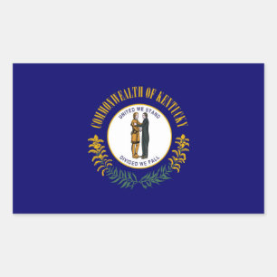 Sticker Rectangulaire Drapeau de l'État du Kentucky