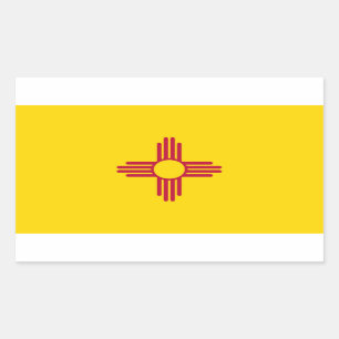 Sticker Rectangulaire Drapeau de l'État du Nouveau Mexique