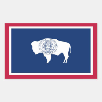 Sticker Rectangulaire Drapeau de l'État du Wyoming