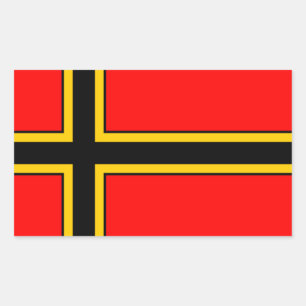 Sticker Rectangulaire Drapeau de l'hôte