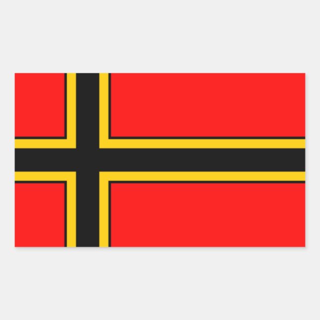 Sticker Rectangulaire Drapeau de l'hôte (Devant)