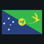 Sticker Rectangulaire Drapeau de l'île Christmas<br><div class="desc">Drapeau patriotique de l'île Christmas.</div>