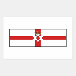 Sticker Rectangulaire Drapeau de l'Irlande du Nord de bannière d'Ulster