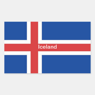 Sticker Rectangulaire Drapeau de l'Islande