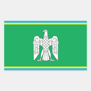 Sticker Rectangulaire Drapeau de l'oblast de Tchernivtsi, Ukraine