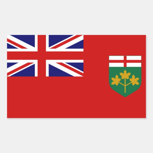 Sticker Rectangulaire drapeau de l'Ontario (Devant)