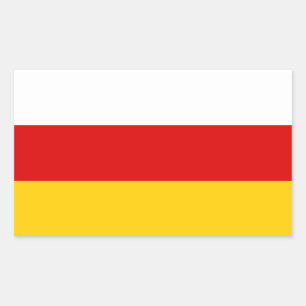 Sticker Rectangulaire Drapeau de l'Ossétie du Sud