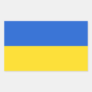 Sticker Rectangulaire Drapeau de l'Ukraine