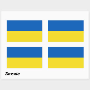 Sticker Rectangulaire Drapeau de l'Ukraine