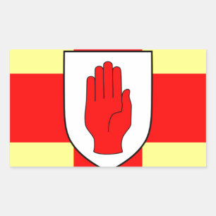 Sticker Rectangulaire Drapeau de l'Ulster - Irlande du Nord