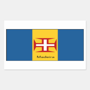 Sticker Rectangulaire Drapeau de Madère