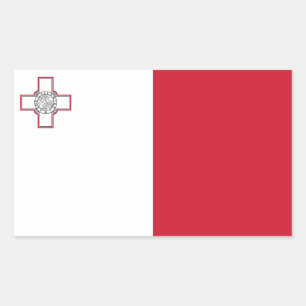Sticker Rectangulaire Drapeau de Malte
