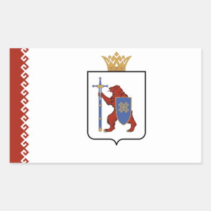 Sticker Rectangulaire Drapeau de Mari El