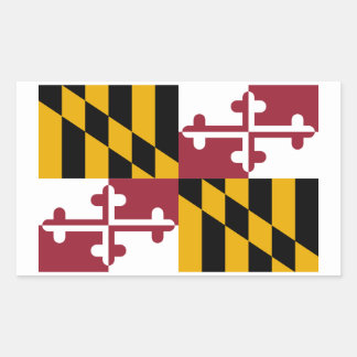 Sticker Rectangulaire Drapeau de Marylander, Drapeau du Maryland