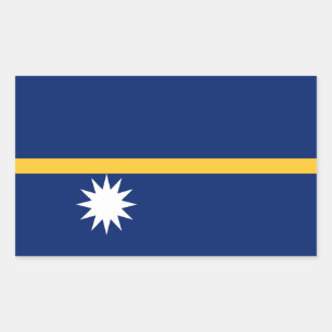 Sticker Rectangulaire Drapeau de Nauru