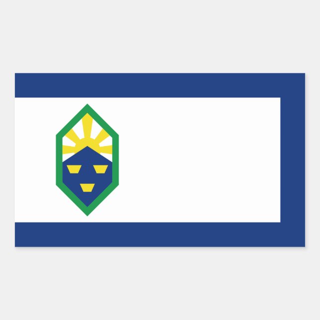 Sticker Rectangulaire Drapeau de QUATRE Colorado Springs (Devant)