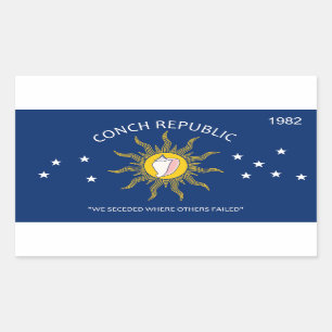 Sticker Rectangulaire Drapeau de République de conque