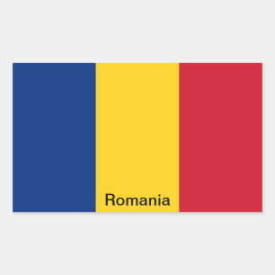 Sticker Rectangulaire Drapeau de Roumanie