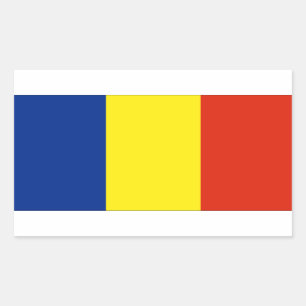 Sticker Rectangulaire Drapeau de Roumanie