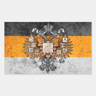 Sticker Rectangulaire Drapeau de Russie nationaliste grossier