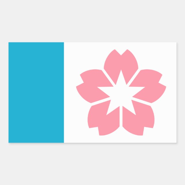 Sticker Rectangulaire Drapeau de Salem, Oregon (Devant)