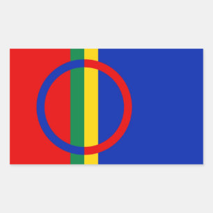 Sticker Rectangulaire Drapeau de Sami