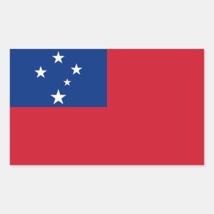 Sticker Rectangulaire Drapeau de Samoa