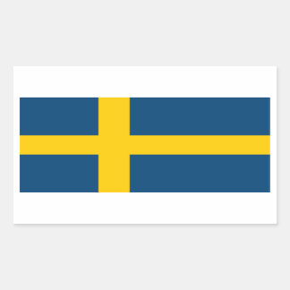 Sticker Rectangulaire Drapeau de Suède