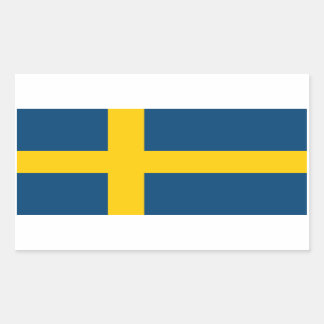 Sticker Rectangulaire Drapeau de Suède