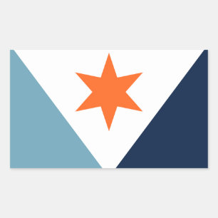 Sticker Rectangulaire Drapeau de Syracuse, NY