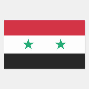 Sticker Rectangulaire Drapeau de Syrie