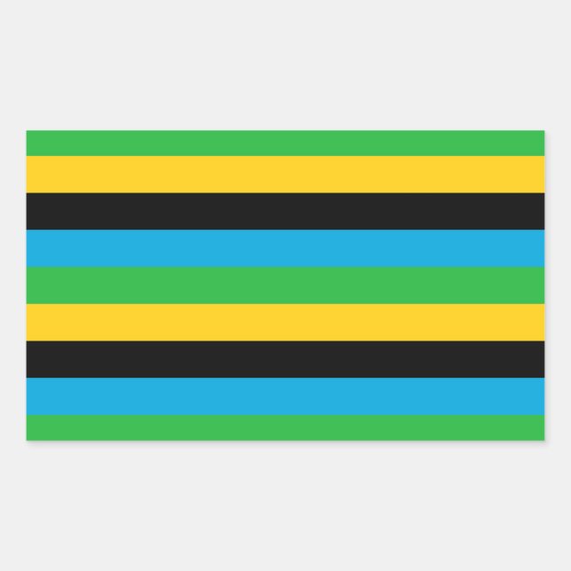 Sticker Rectangulaire Drapeau de Tanzanie (Devant)