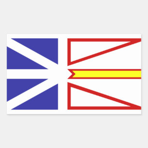 Sticker Rectangulaire Drapeau de Terre-Neuve Canada