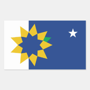 Sticker Rectangulaire Drapeau de Topeka, Kansas