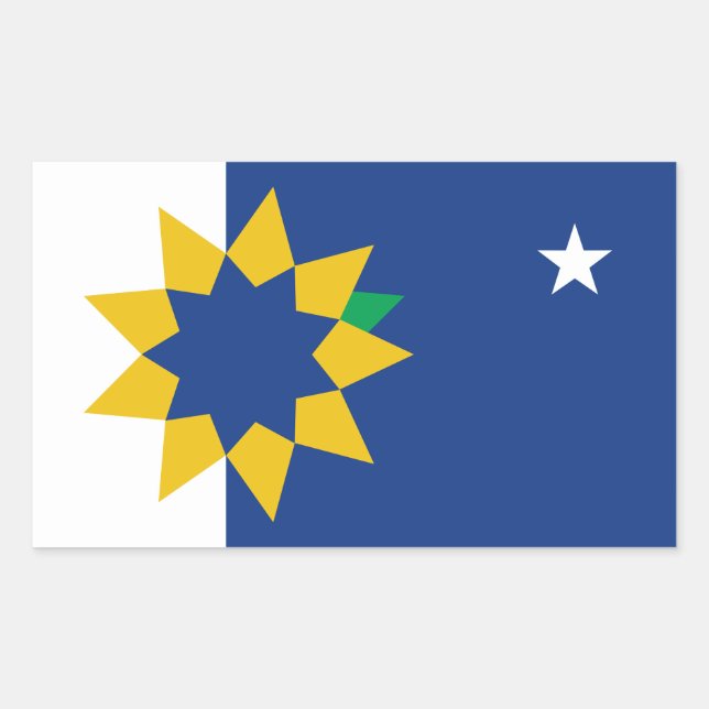 Sticker Rectangulaire Drapeau de Topeka, Kansas (Devant)