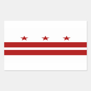 Sticker Rectangulaire Drapeau de Washington DC